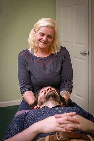 Photo of a neck adjustment